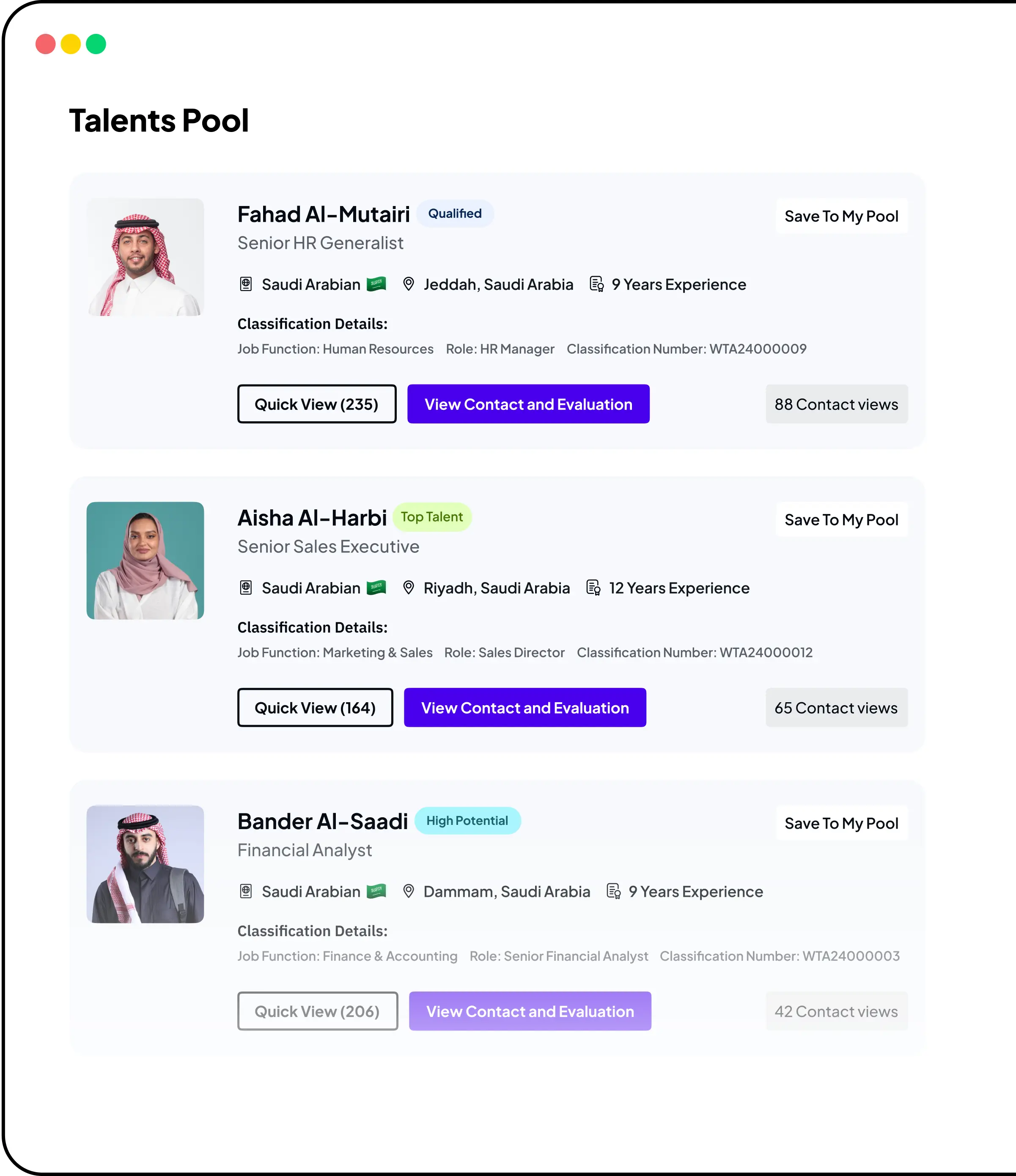 Talents Pool Visual